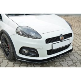 Накладка сплиттер на передний бампер вариант 2 на Fiat Grande Punto Abarth